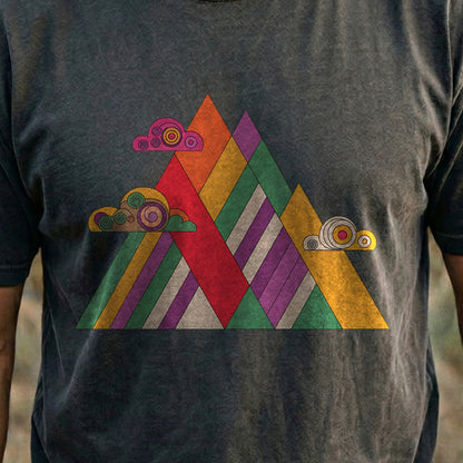 Retro Peaks Cotton T-Shirt