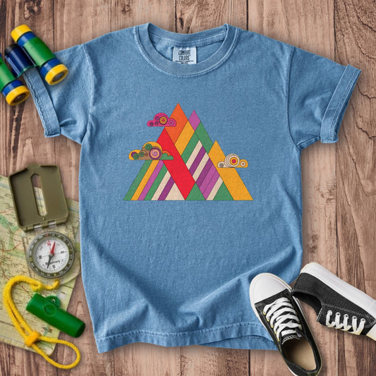 Retro Peaks Kids Cotton T-Shirt