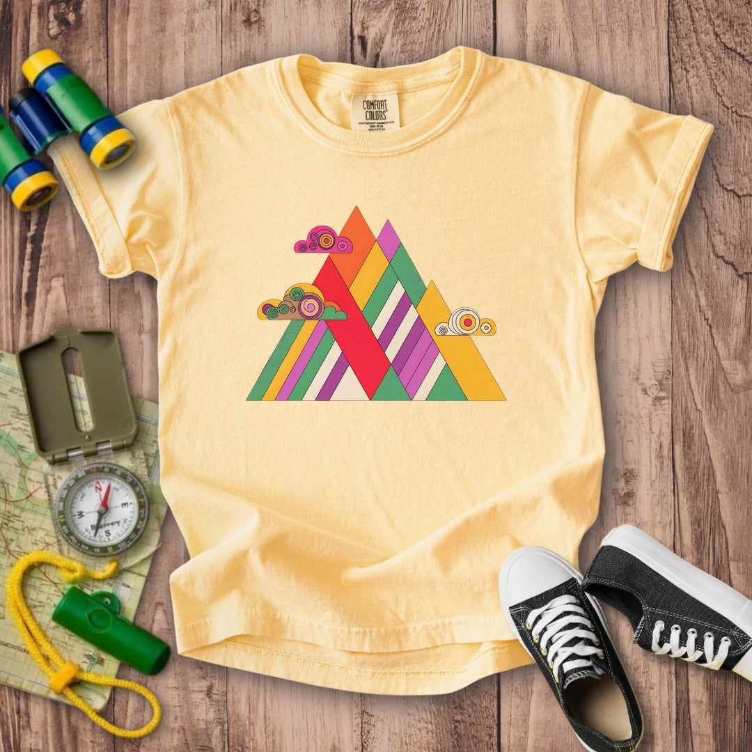 Retro Peaks Kids Cotton T-Shirt