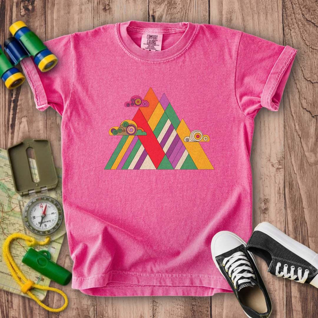 Retro Peaks Kids Cotton T-Shirt