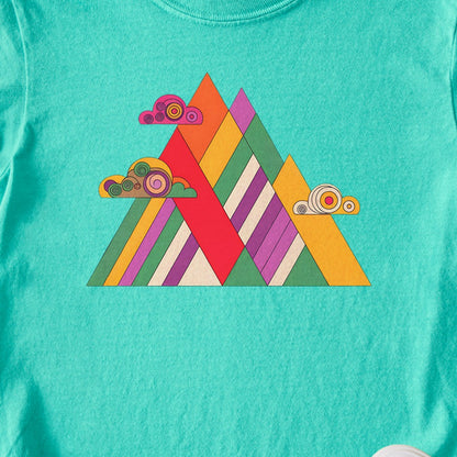 Retro Peaks Kids Cotton T-Shirt