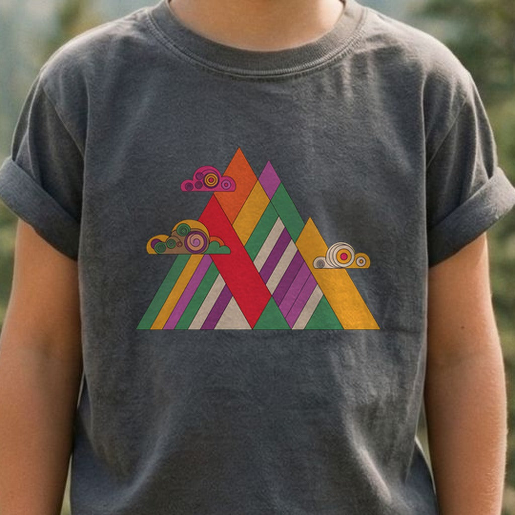 Retro Peaks Kids Cotton T-Shirt