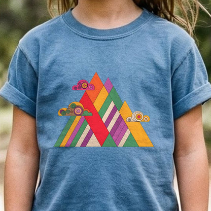 Retro Peaks Kids Cotton T-Shirt
