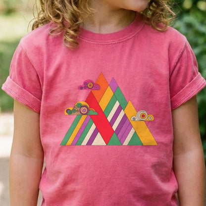 Retro Peaks Kids Cotton T-Shirt