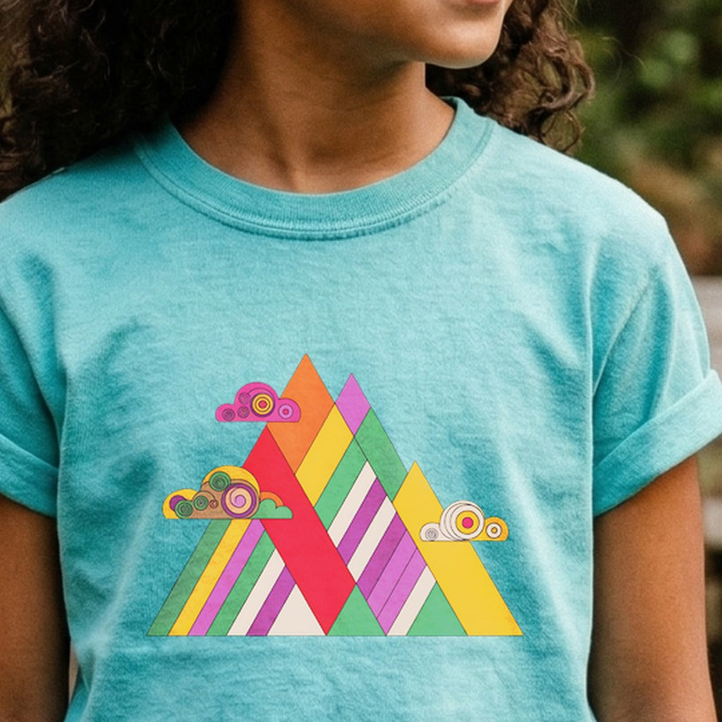 Retro Peaks Kids Cotton T-Shirt