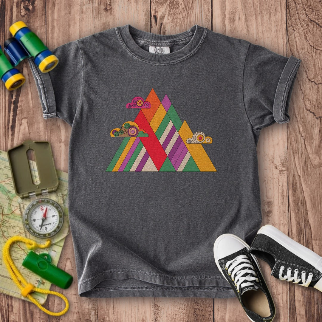 Retro Peaks Kids Cotton T-Shirt