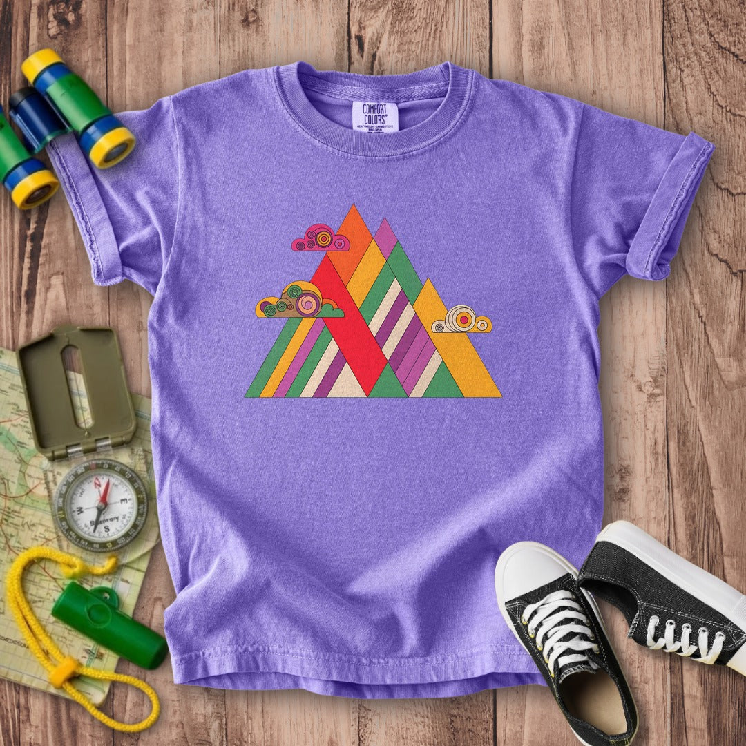 Retro Peaks Kids Cotton T-Shirt