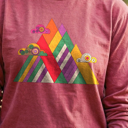 Retro Peaks Cotton Long Sleeve