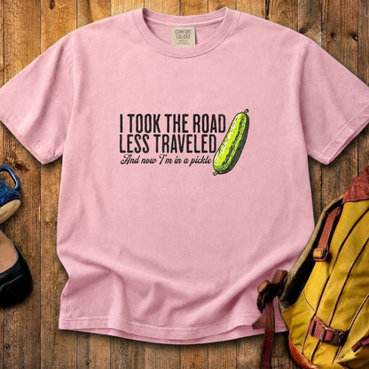 Road Less Traveled Pickle Cotton T-Shirt