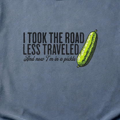Road Less Traveled Pickle Cotton T-Shirt