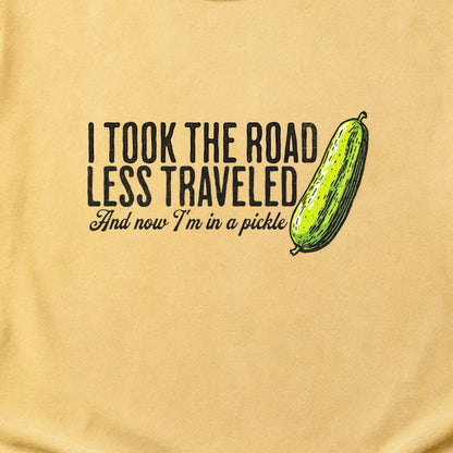 Road Less Traveled Pickle Cotton T-Shirt