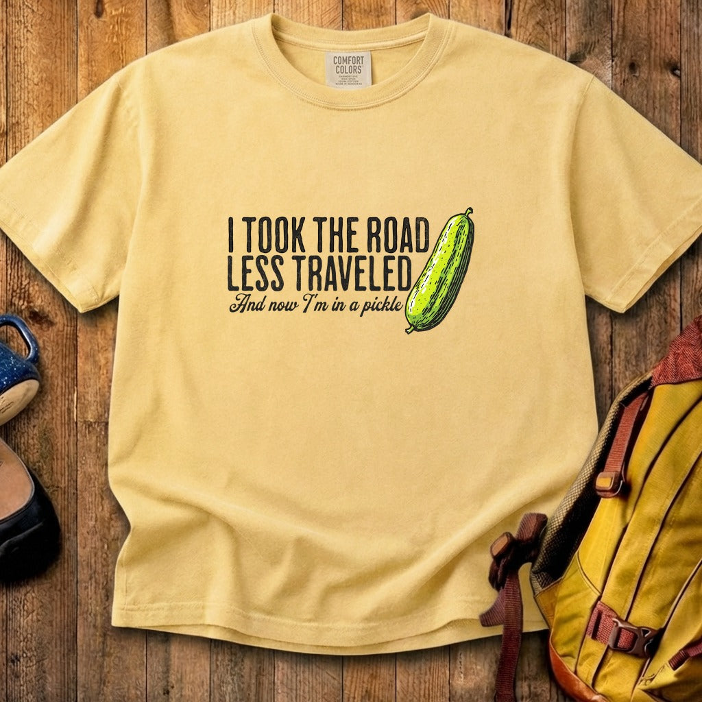 Road Less Traveled Pickle Cotton T-Shirt
