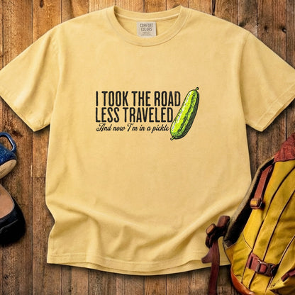 Road Less Traveled Pickle Cotton T-Shirt
