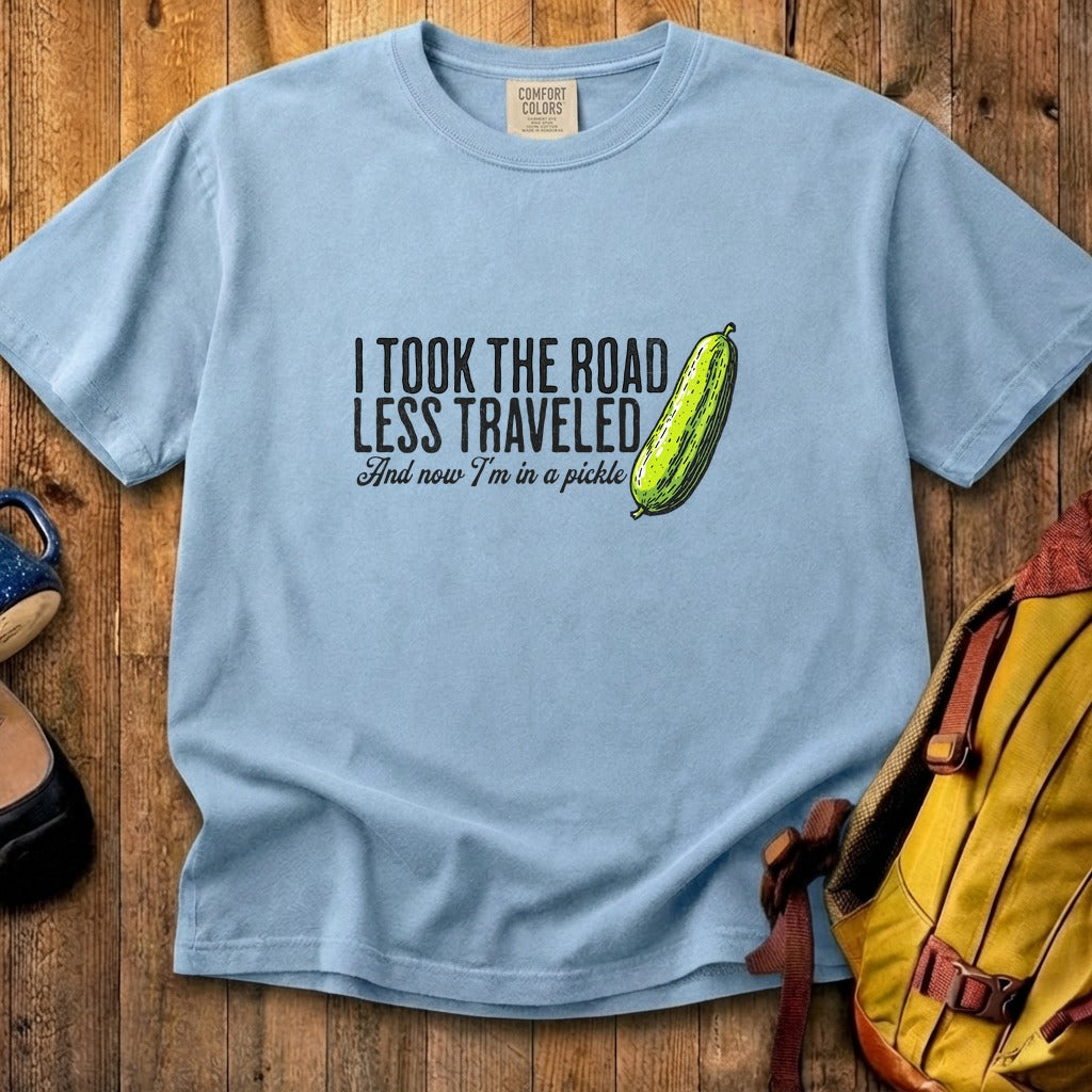 Road Less Traveled Pickle Cotton T-Shirt