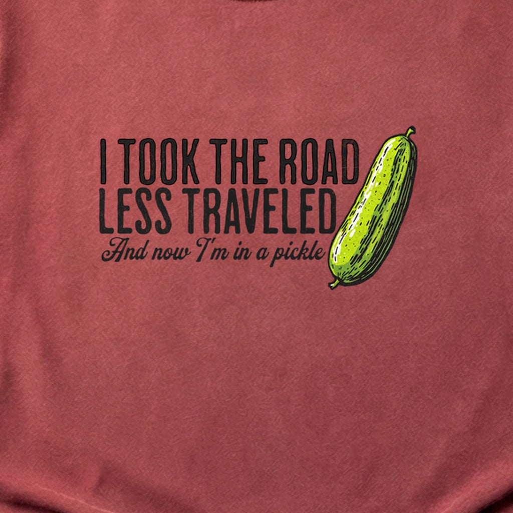 Road Less Traveled Pickle Cotton T-Shirt