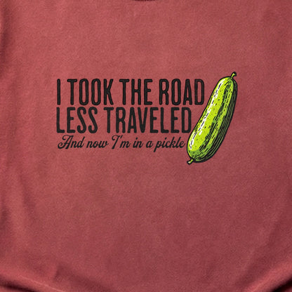 Road Less Traveled Pickle Cotton T-Shirt