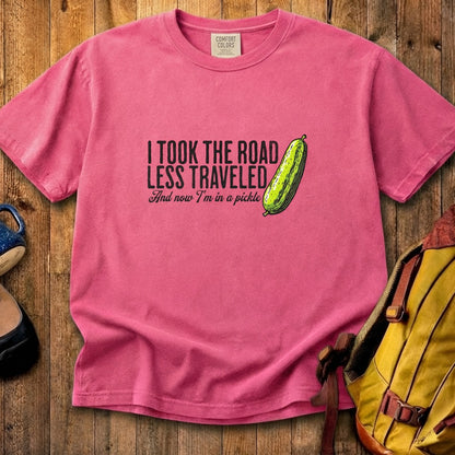 Road Less Traveled Pickle Cotton T-Shirt