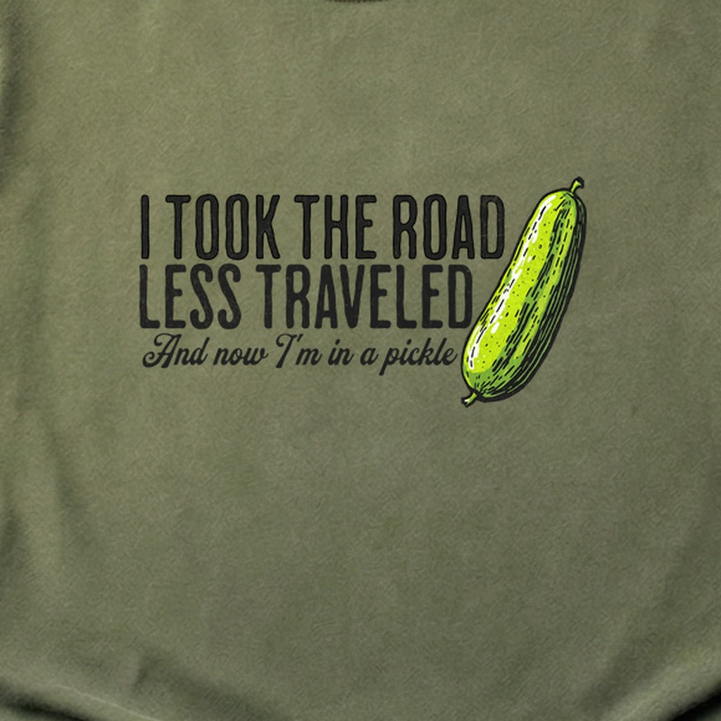 Road Less Traveled Pickle Cotton T-Shirt