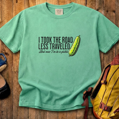 Road Less Traveled Pickle Cotton T-Shirt