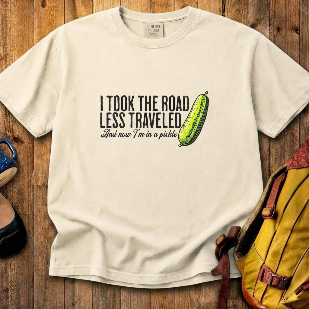 Road Less Traveled Pickle Cotton T-Shirt