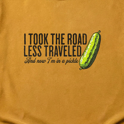 Road Less Traveled Pickle Cotton T-Shirt
