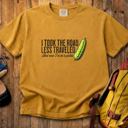 Road Less Traveled Pickle Cotton T-Shirt