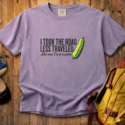 Road Less Traveled Pickle Cotton T-Shirt