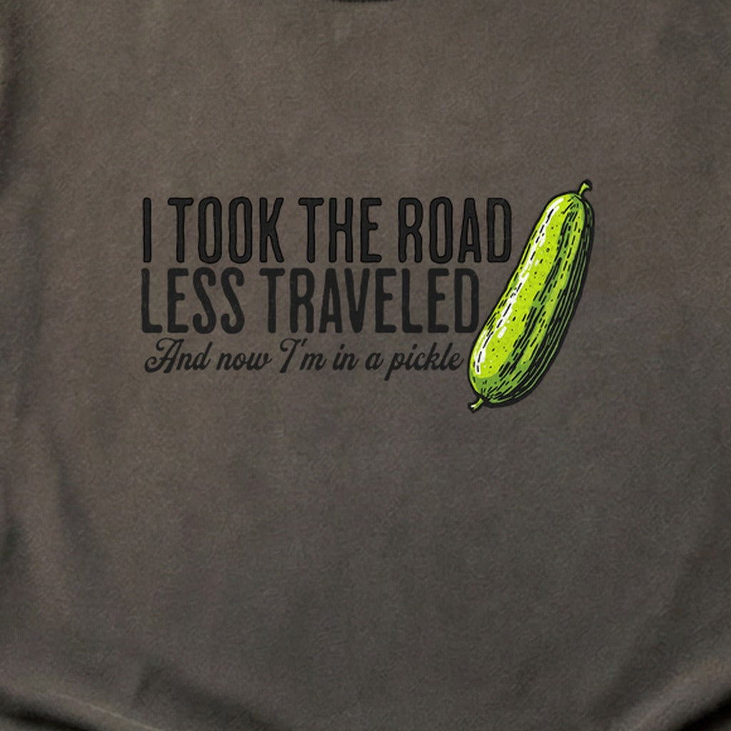 Road Less Traveled Pickle Cotton T-Shirt