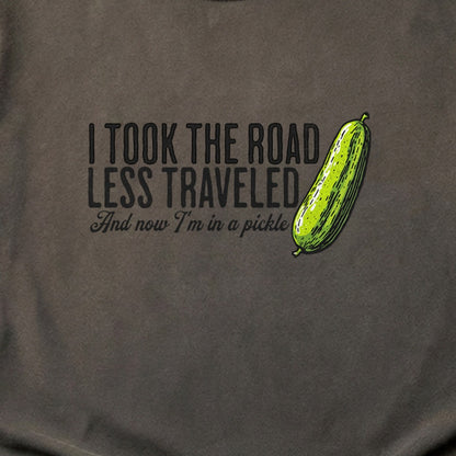 Road Less Traveled Pickle Cotton T-Shirt