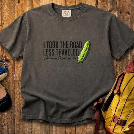 Road Less Traveled Pickle Cotton T-Shirt