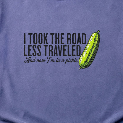 Road Less Traveled Pickle Cotton T-Shirt