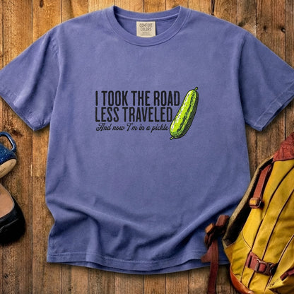 Road Less Traveled Pickle Cotton T-Shirt
