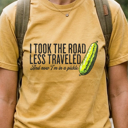 Road Less Traveled Pickle Cotton T-Shirt