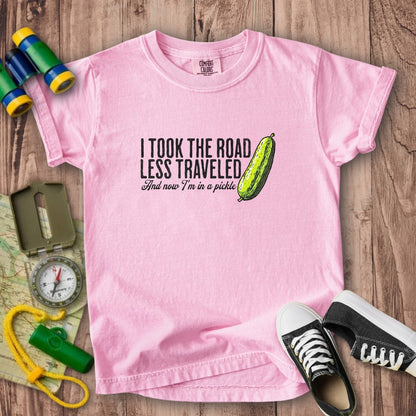 Road Less Traveled Pickle Kids Cotton T-Shirt