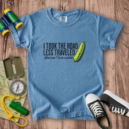 Road Less Traveled Pickle Kids Cotton T-Shirt