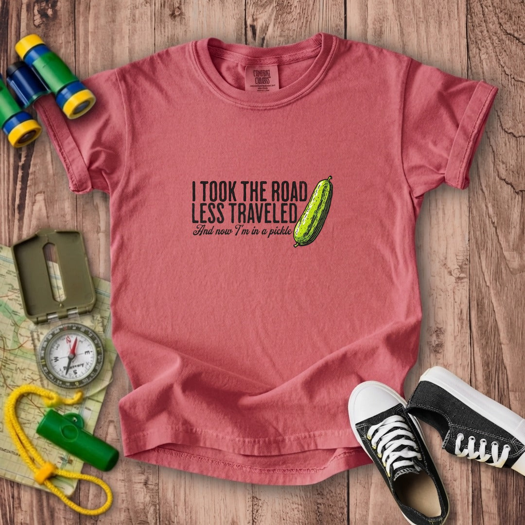 Road Less Traveled Pickle Kids Cotton T-Shirt