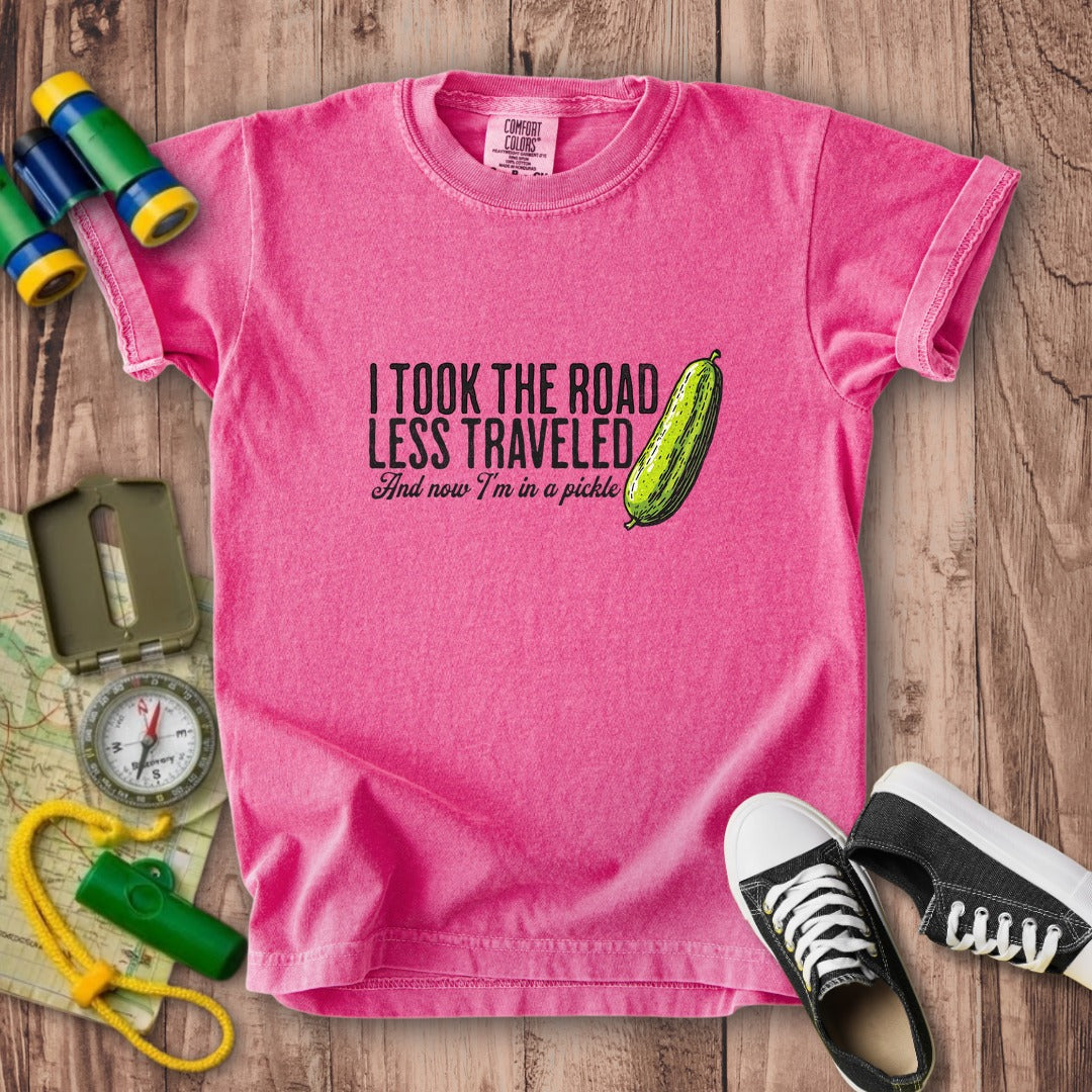 Road Less Traveled Pickle Kids Cotton T-Shirt