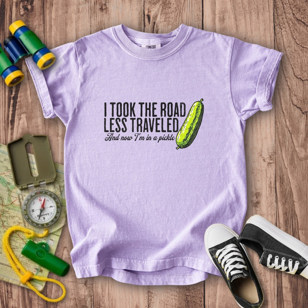 Road Less Traveled Pickle Kids Cotton T-Shirt