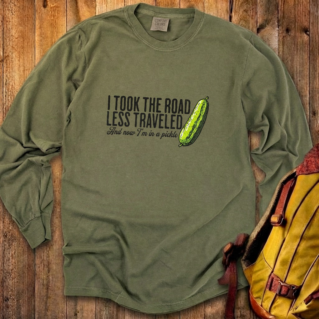 Road Less Traveled Pickle Cotton Long Sleeve