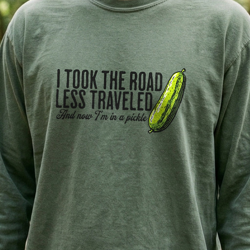 Road Less Traveled Pickle Cotton Long Sleeve