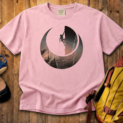 Rock Climber Silhouette Cotton T-Shirt