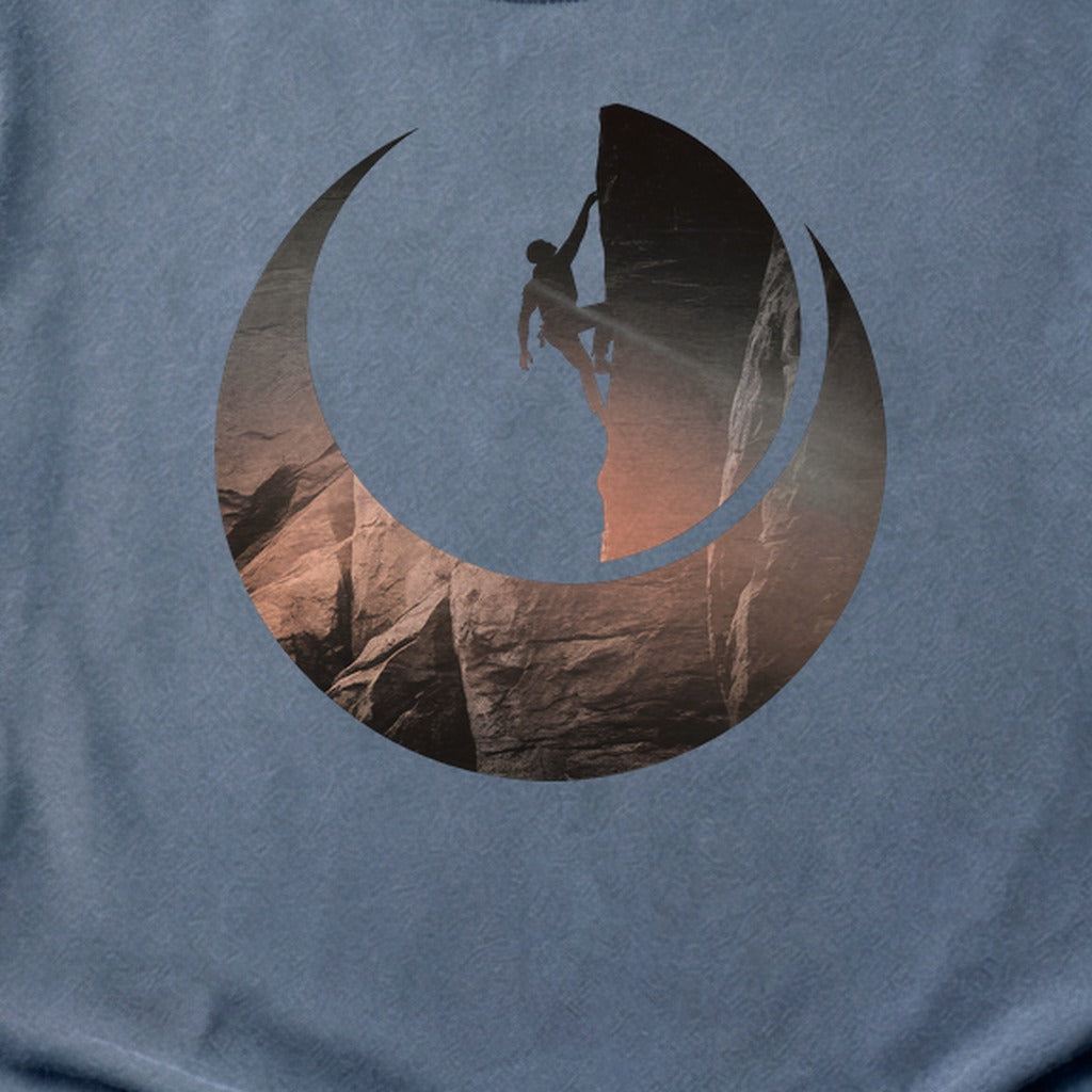Rock Climber Silhouette Cotton T-Shirt