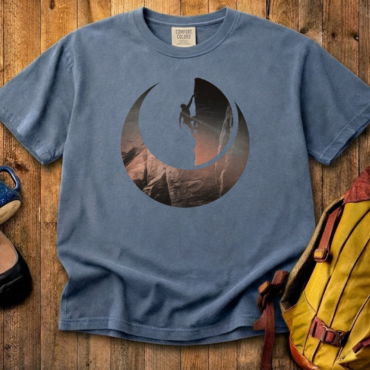 Rock Climber Silhouette Cotton T-Shirt