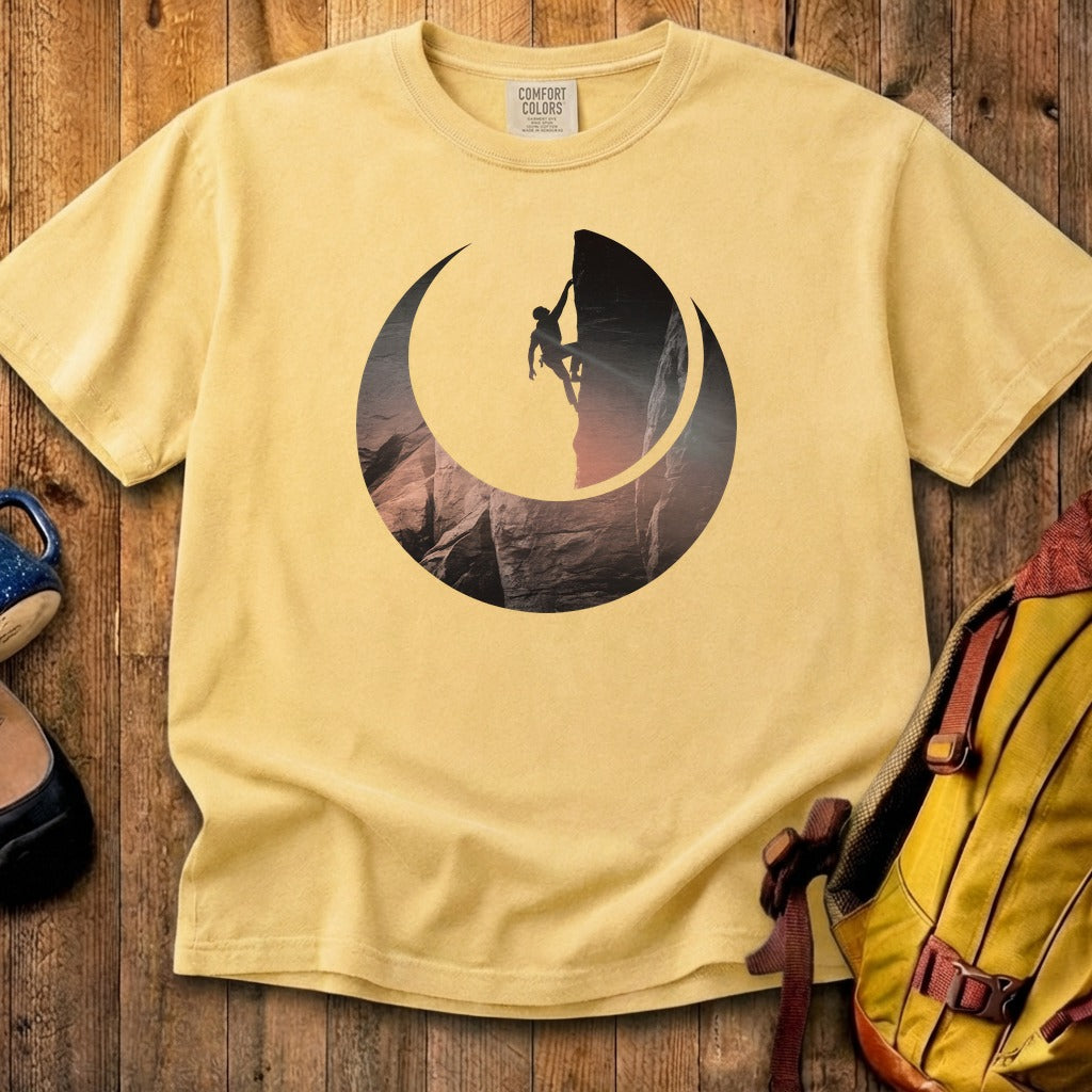 Rock Climber Silhouette Cotton T-Shirt