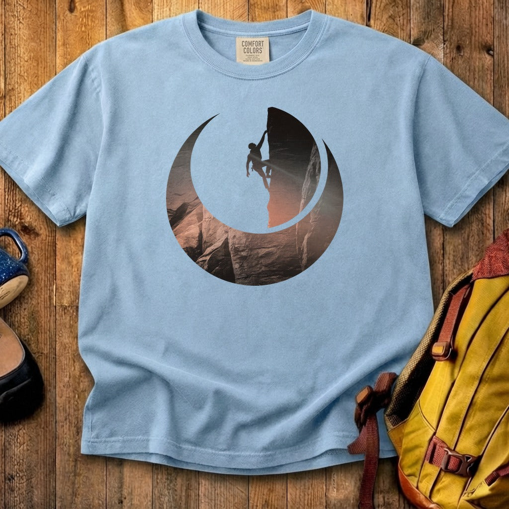 Rock Climber Silhouette Cotton T-Shirt