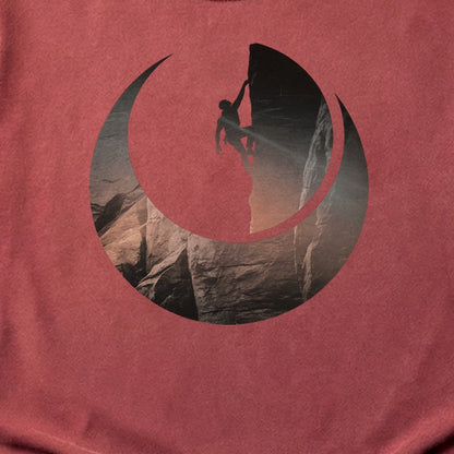 Rock Climber Silhouette Cotton T-Shirt