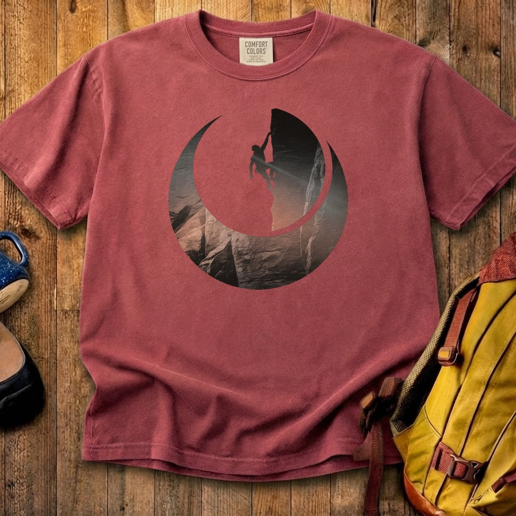 Rock Climber Silhouette Cotton T-Shirt