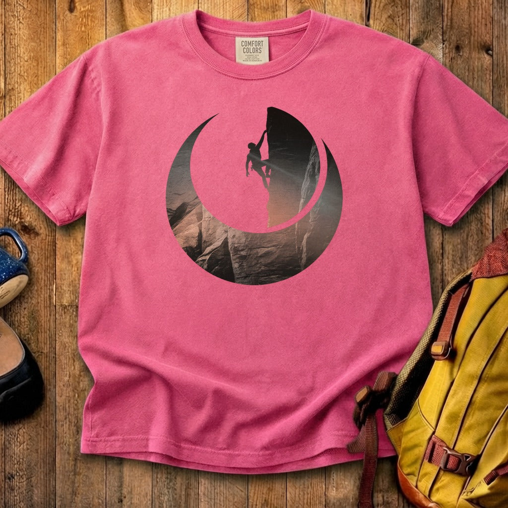 Rock Climber Silhouette Cotton T-Shirt