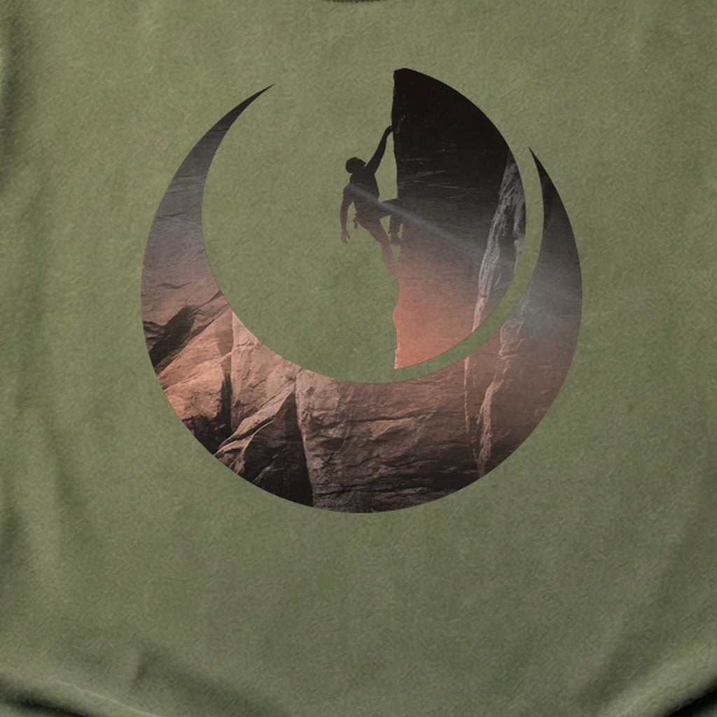 Rock Climber Silhouette Cotton T-Shirt
