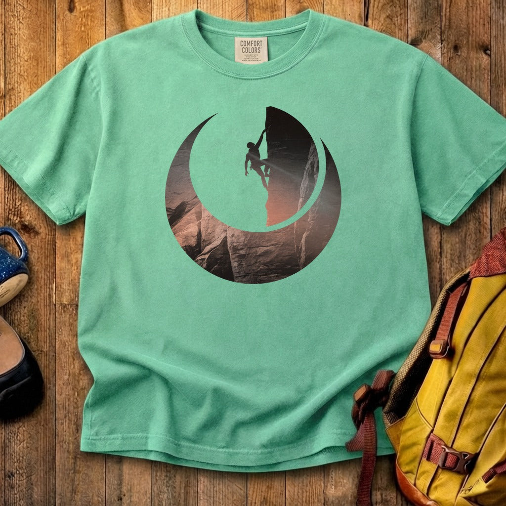 Rock Climber Silhouette Cotton T-Shirt